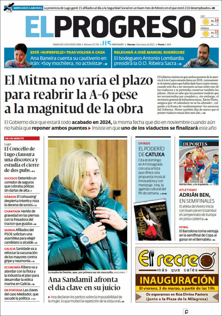 Portada de El Progreso (España)