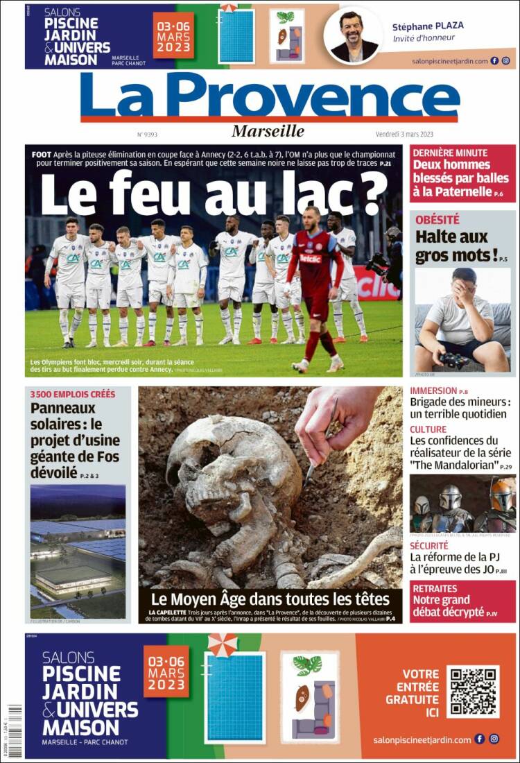Portada de La Provence (Francia)
