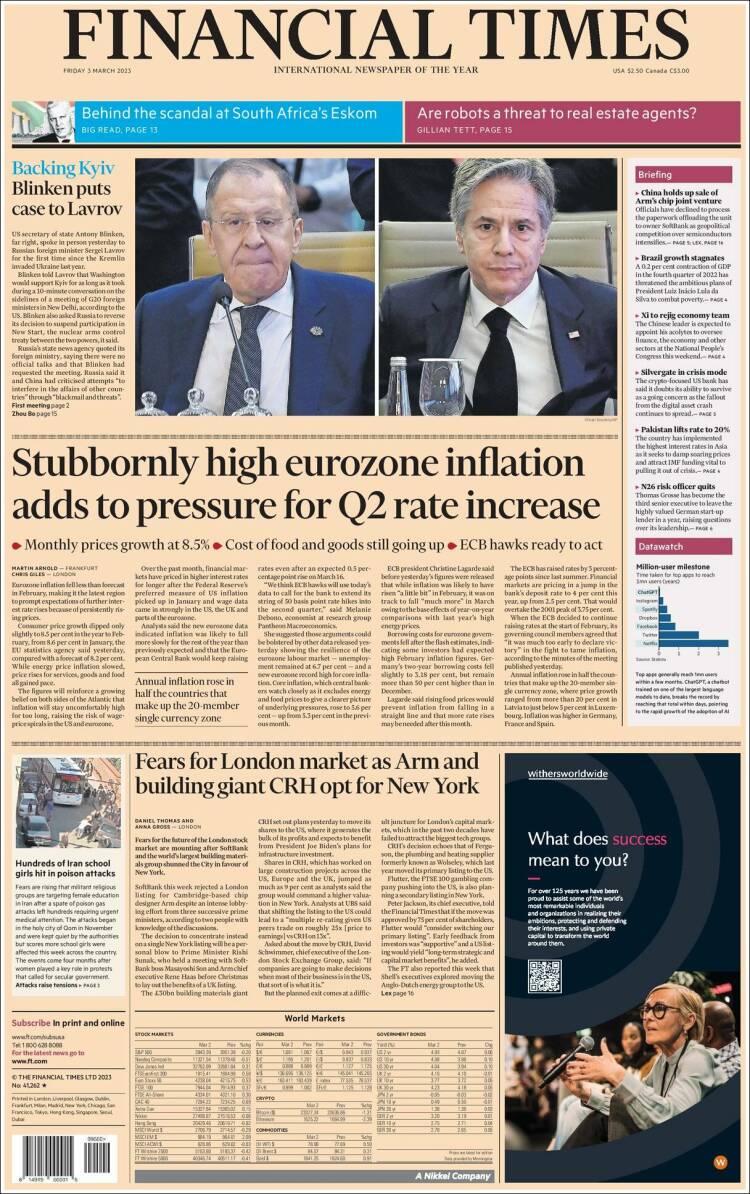 Portada de Financial Times - USA (USA)