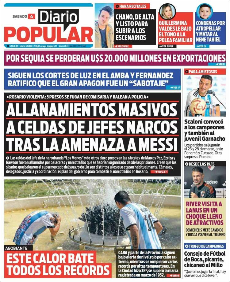 Portada de Diario Popular (Argentina)