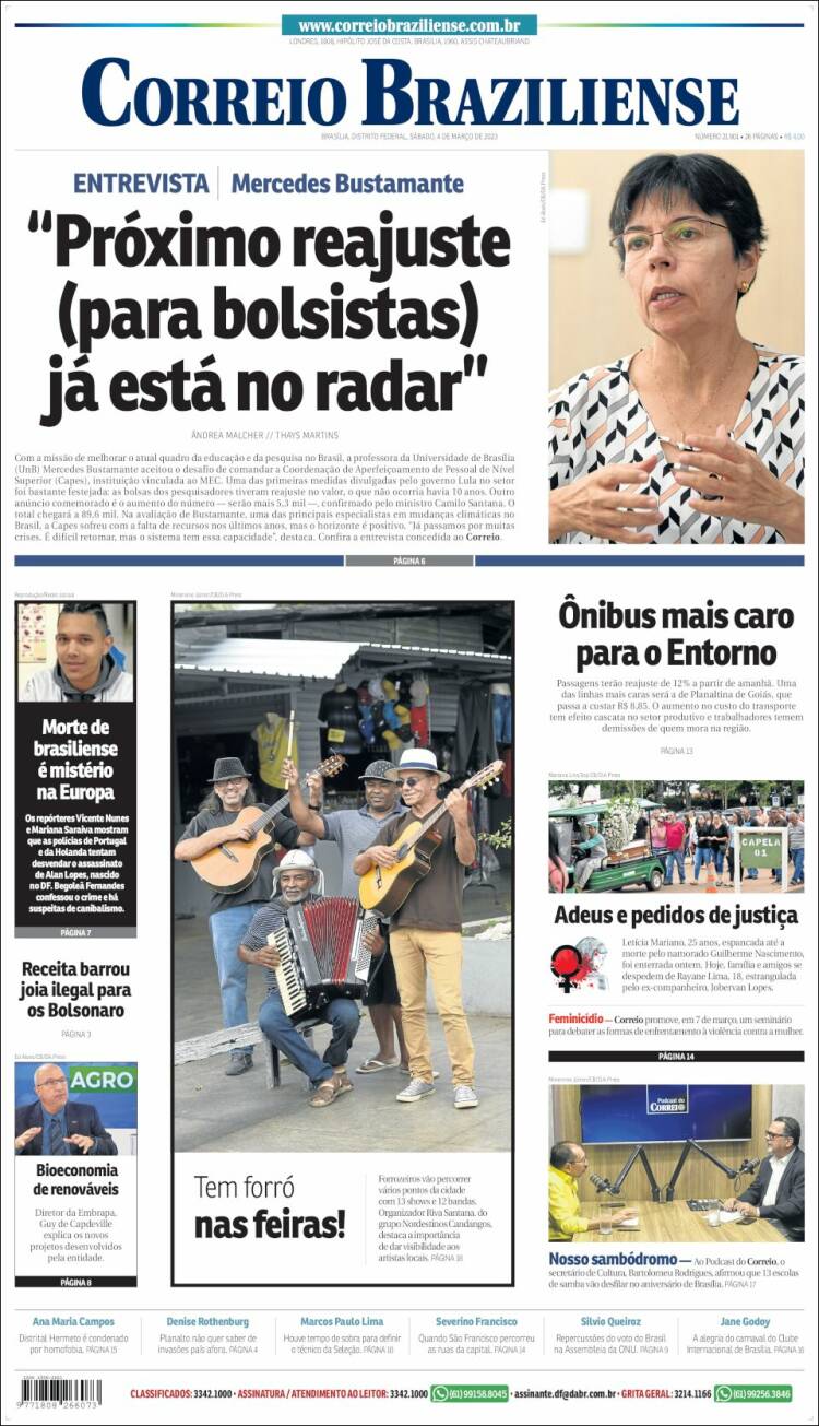 Portada de Correio Braziliense (Brasil)