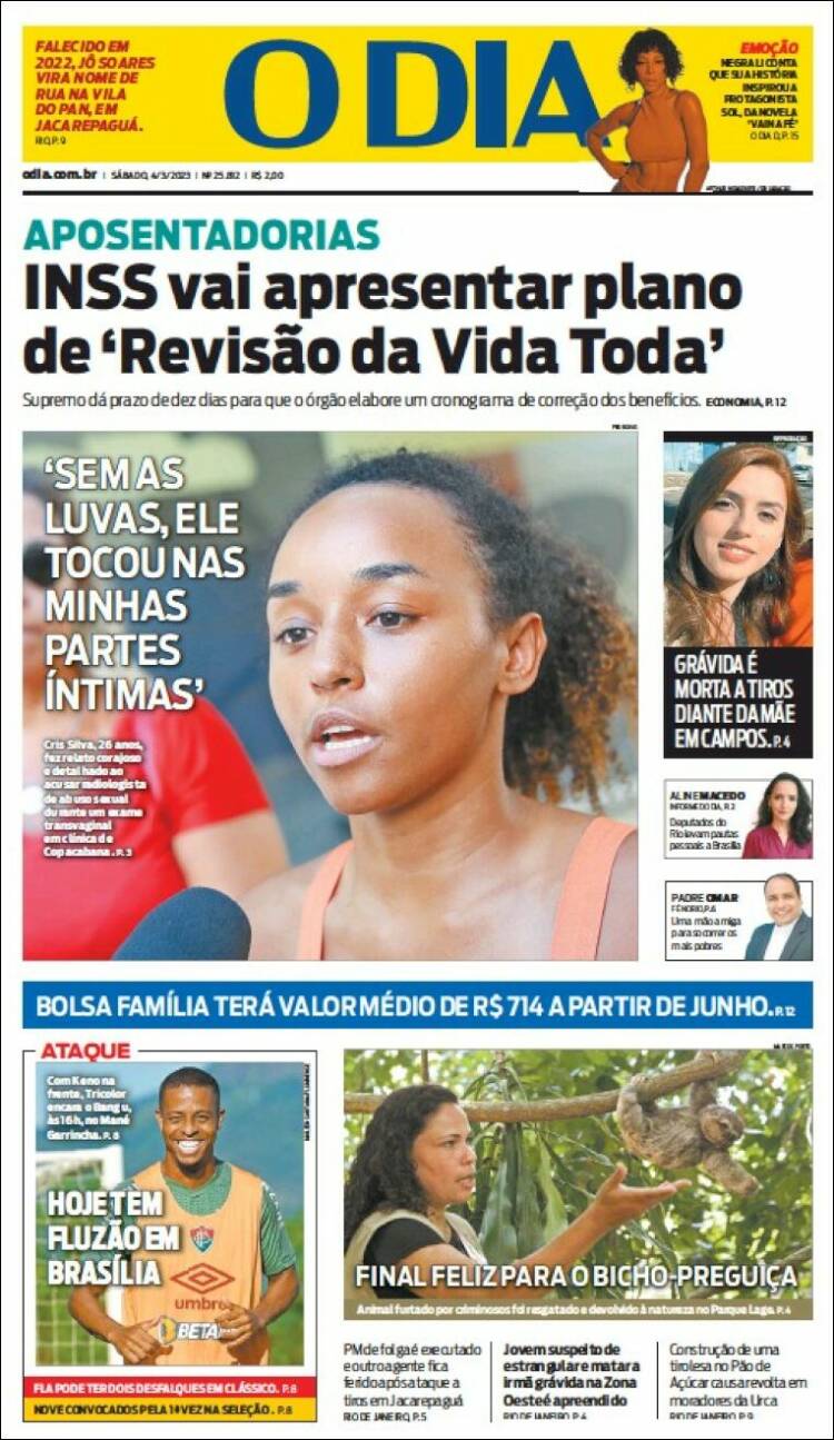 Portada de O Dia (Brasil)
