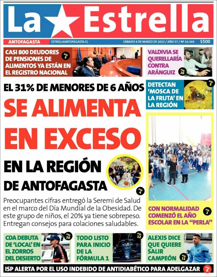 Portada de La Estrella del Norte (Chile)