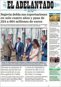 Portada de El Adelantado de Segovia (España)