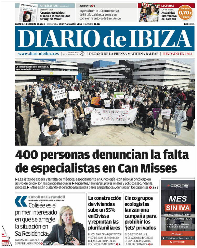 Portada de Diario de Ibiza (España)