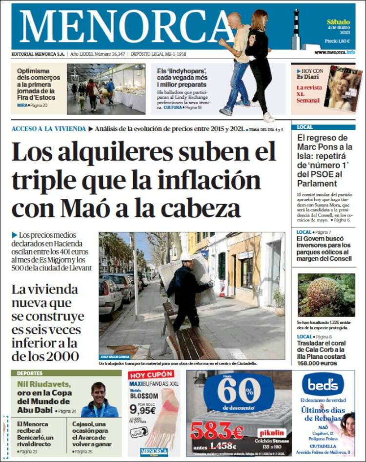 Portada de Menorca - Diario Insular (España)