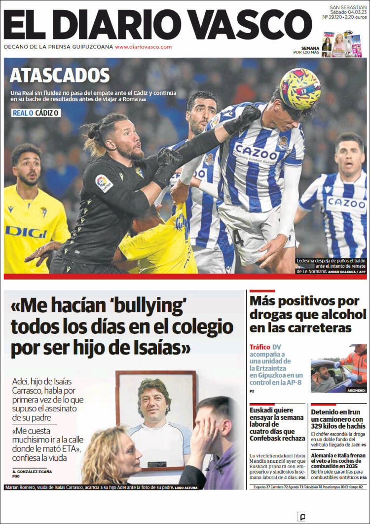 Portada de Diario Vasco (España)