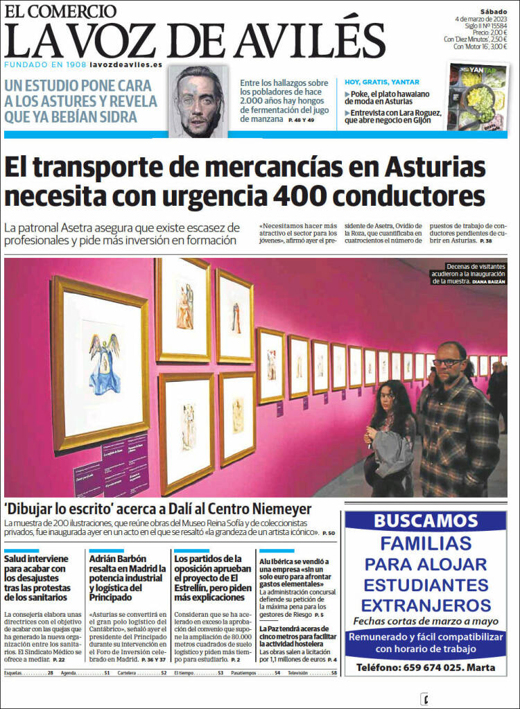 Portada de El Comercio - Avilés (España)