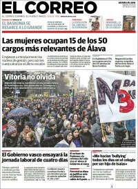 Portada de El Correo - Álava (España)