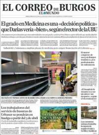 Portada de El Correo de Burgos (España)