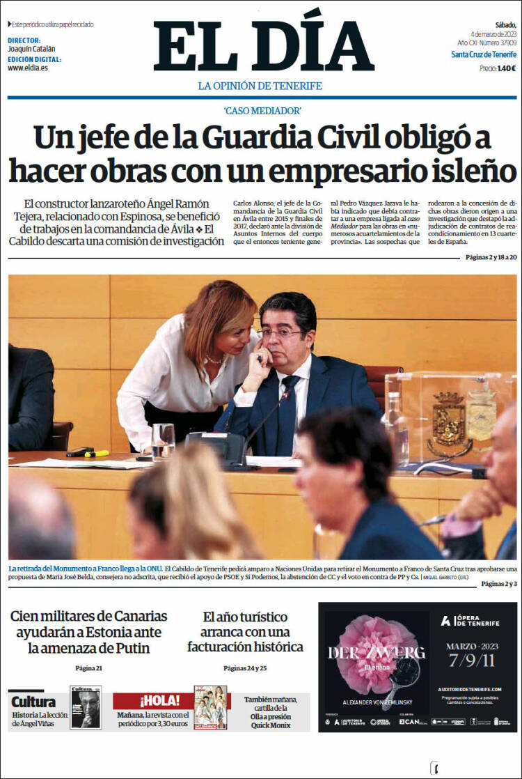 Portada de El Día (España)