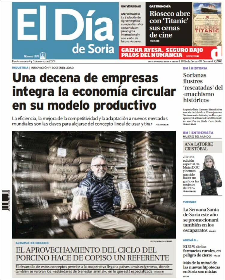 Portada de El Día de Soria (España)