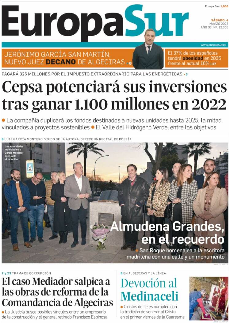 Portada de Europa Sur (España)