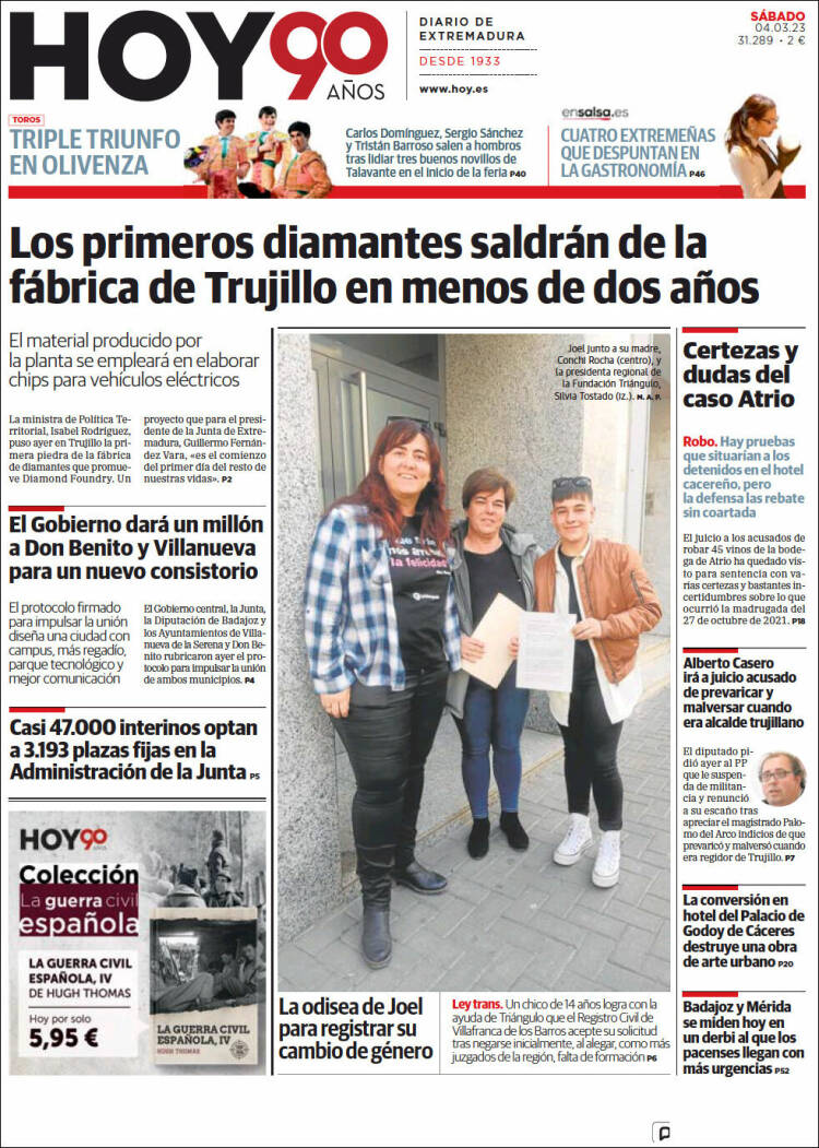 Portada de Hoy - Badajoz (España)