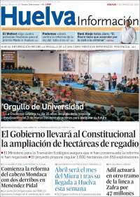 Portada de Huelva Información (España)