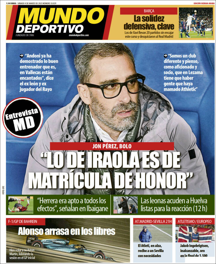 Portada de Mundo Deportivo Bizkaia (España)