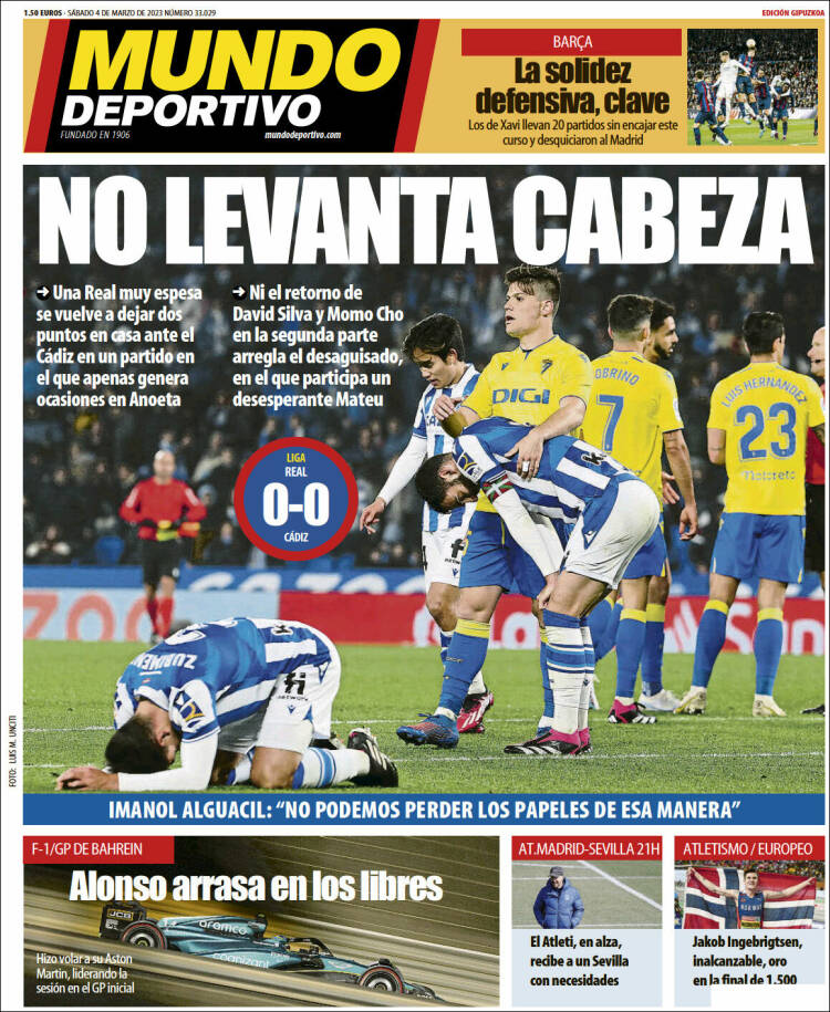 Portada de Mundo Deportivo Gipuzkoa (España)