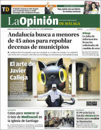 Portada de La Opinión de Málaga (España)