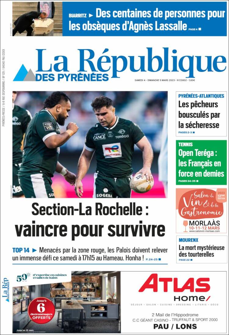 Portada de La République des Pyrénées (France)