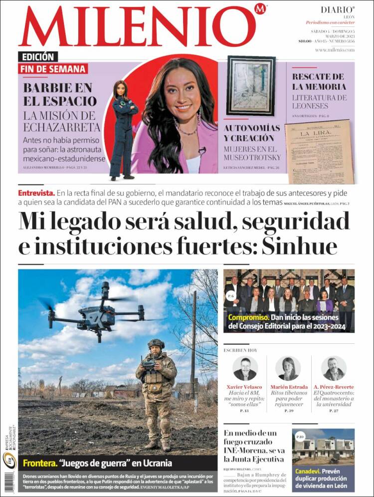 Portada de Milenio de León (México)