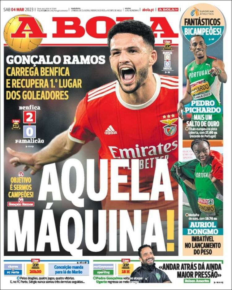 Portada de A Bola (Portugal)