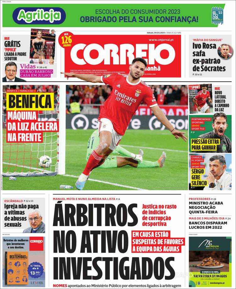 Portada de Correio da Manhã (Portugal)