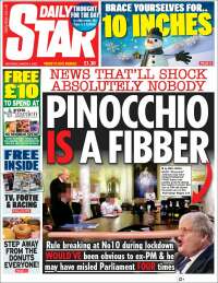 Portada de Daily Star (Reino Unido)