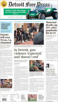 Portada de Detroit Free Press (USA)