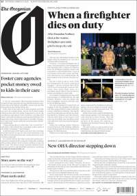 Portada de The Oregonian (USA)