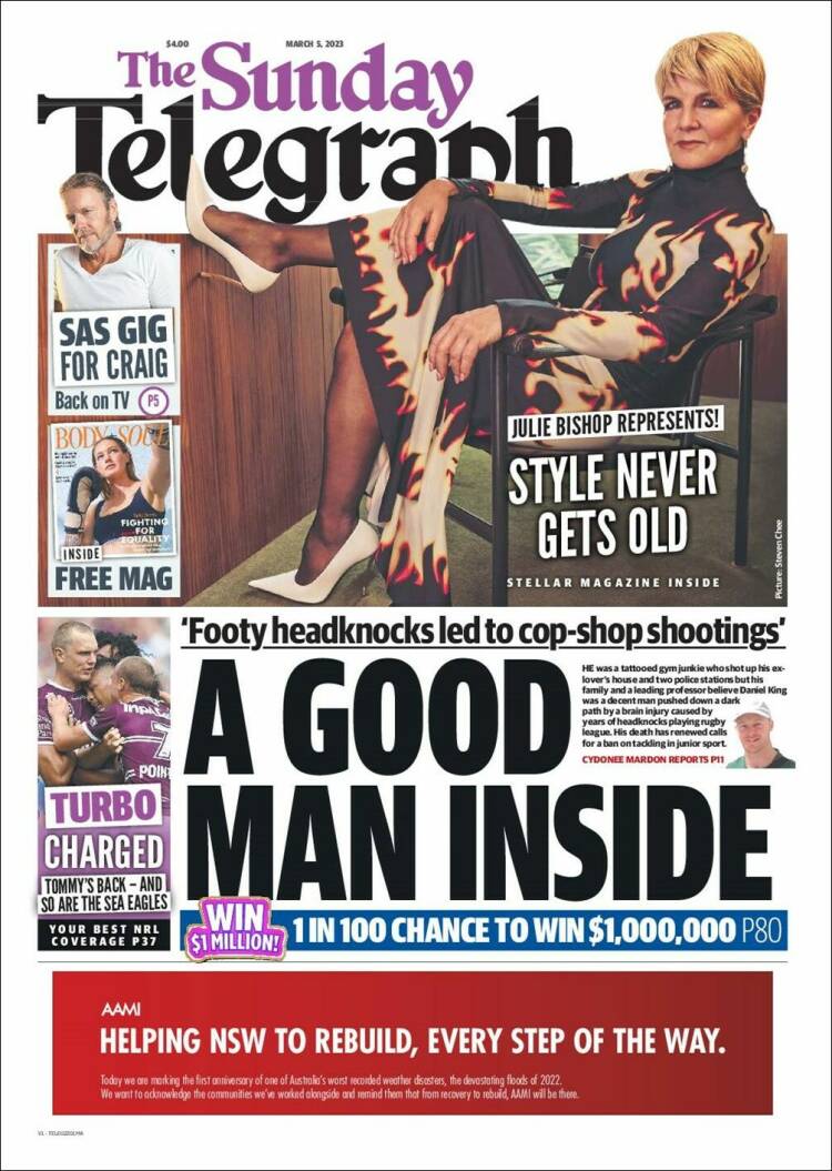 Portada de The Daily Telegraph (Australia)