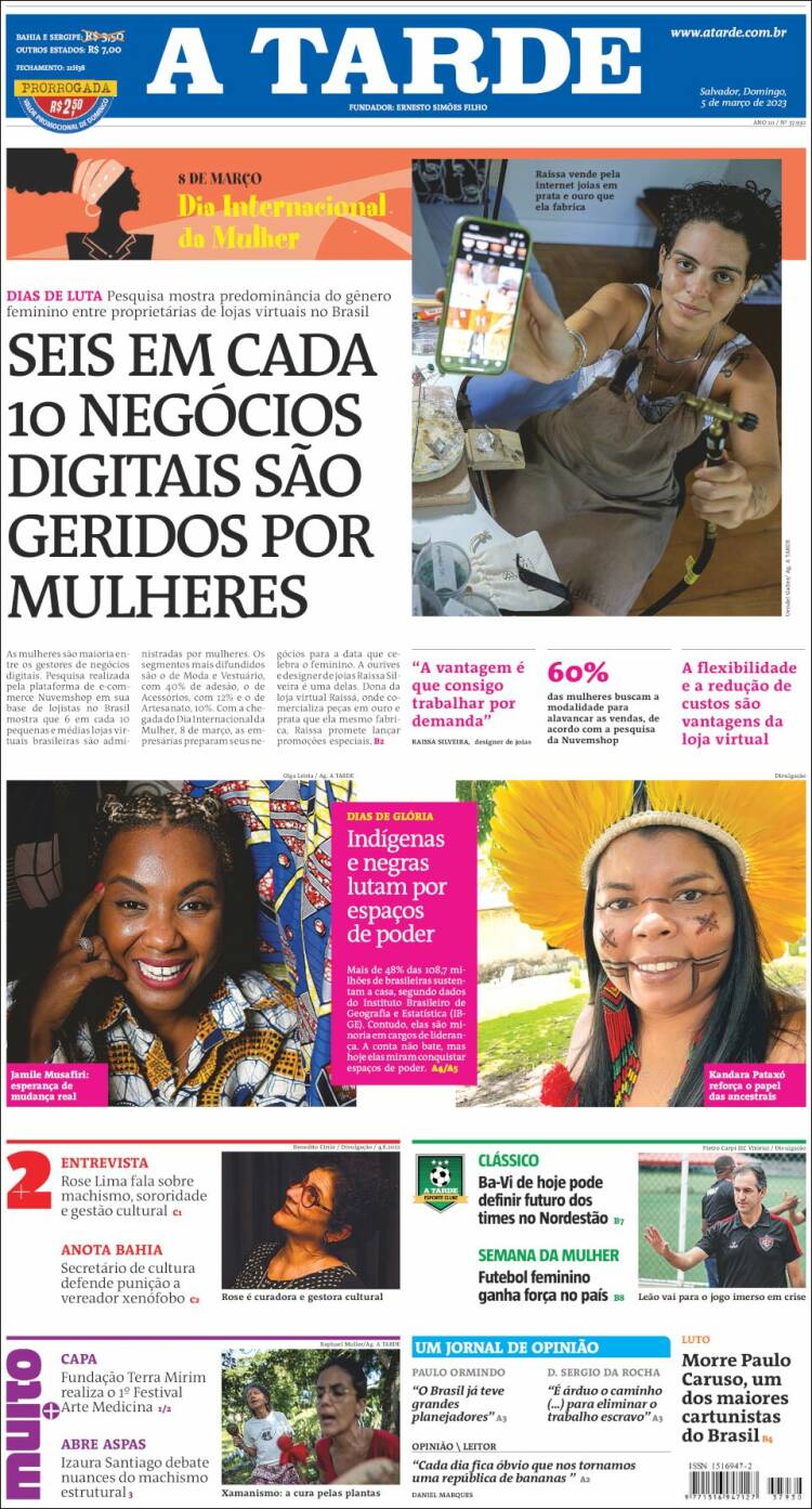 Portada de Diário A Tarde (Brasil)