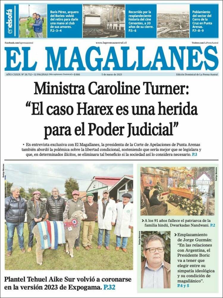 Portada de El Magallanes (Chile)