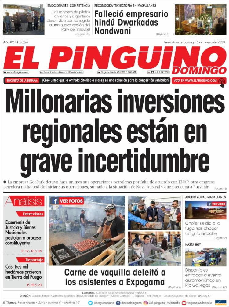 Portada de El Pingüino (Chile)