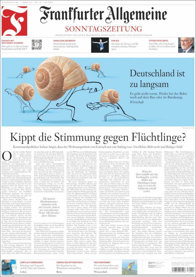 Portada de Frankfurter Allgemeine (Alemania)