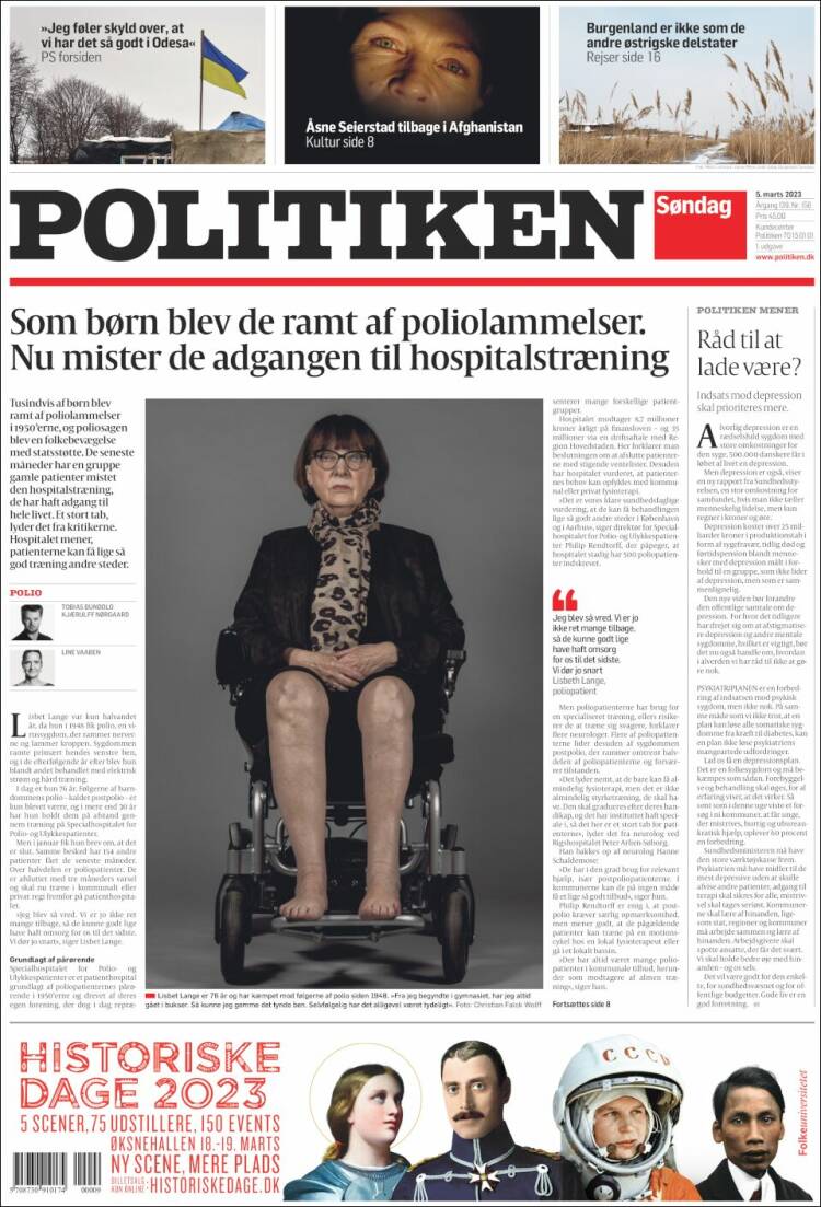 Portada de Politiken (Dinamarca)