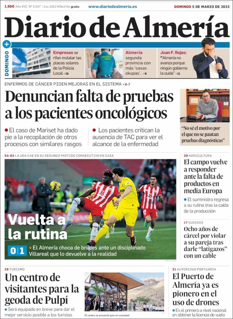 Portada de Diario de Almería (Espa&ntilde;a)
