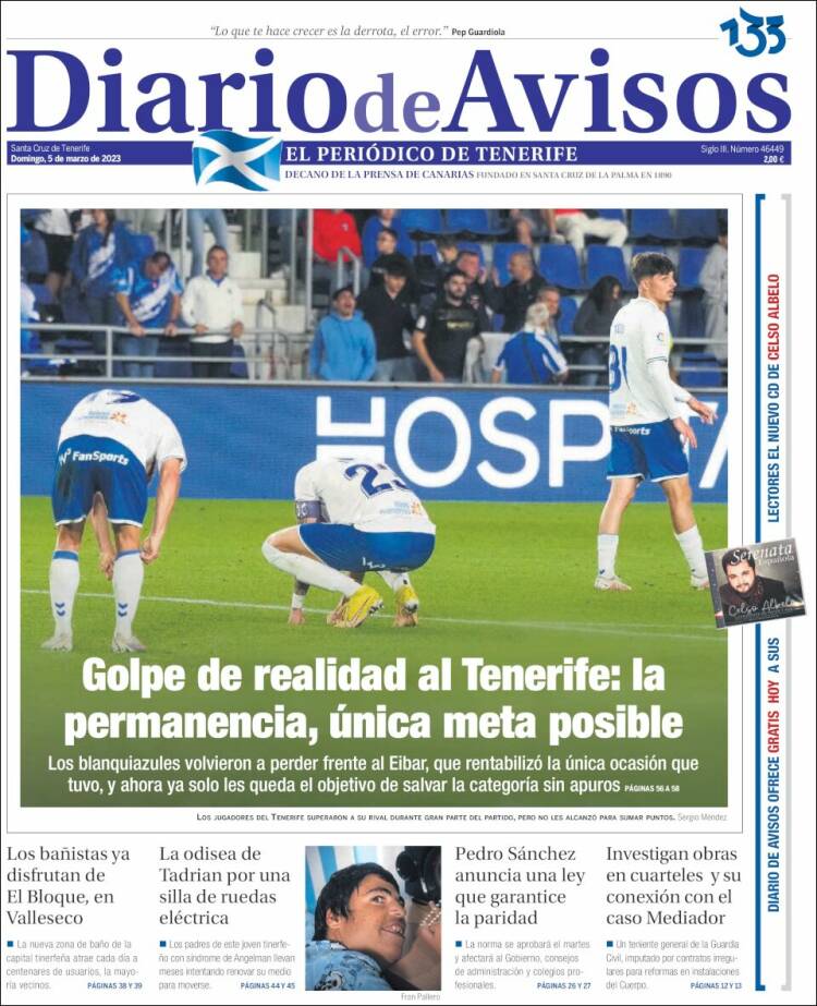 Portada de Diarios de Avisos (Espa&ntilde;a)