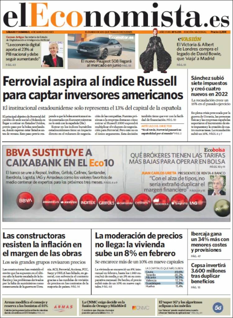 Portada de El Economista (Espa&ntilde;a)