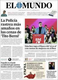 Portada de El Mundo (España)