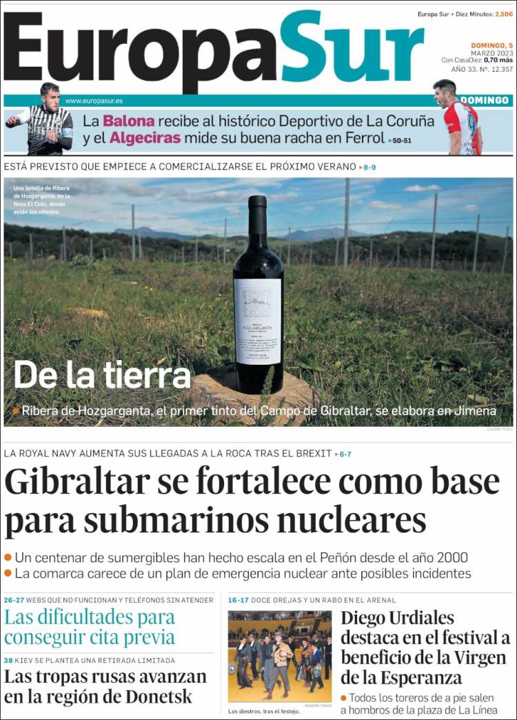 Portada de Europa Sur (Espa&ntilde;a)