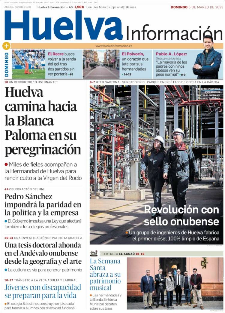 Portada de Huelva Información (Espa&ntilde;a)