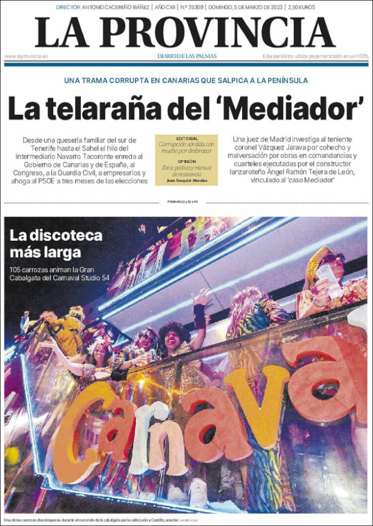 Portada de La Provincia (Espa&ntilde;a)