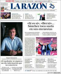 Portada de La Razón (España)