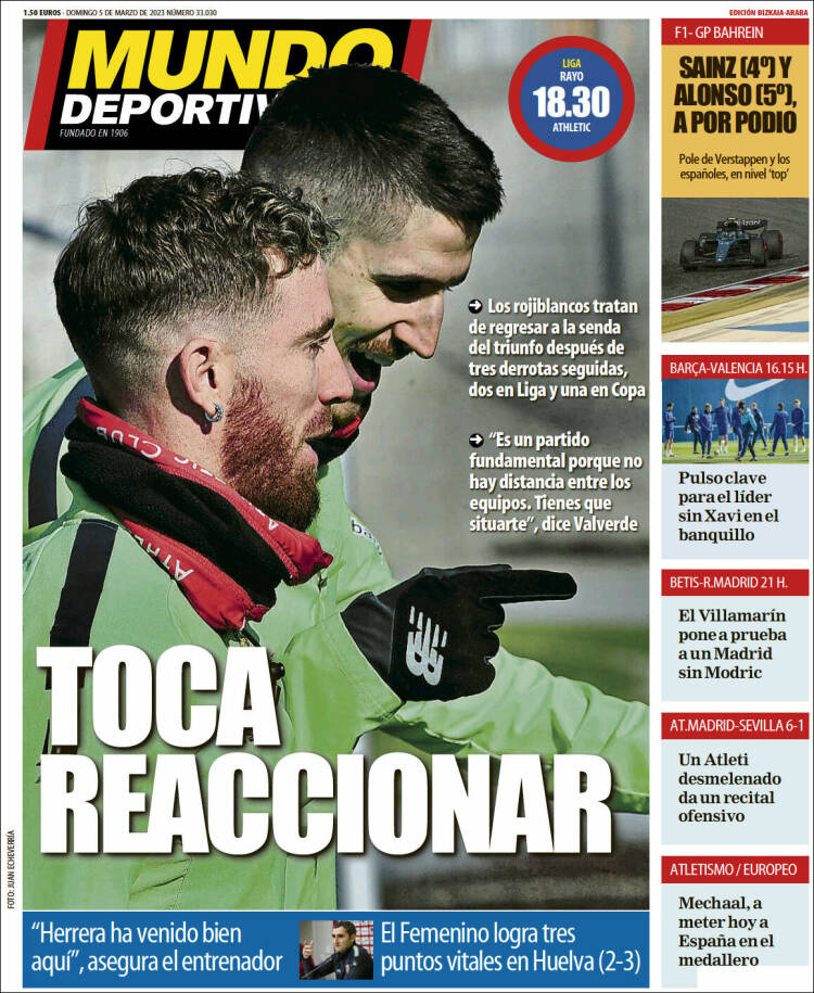 Portada de Mundo Deportivo Bizkaia (España)