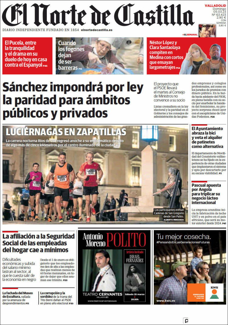 Portada de Norte de Castilla - Valladolid (Espa&ntilde;a)