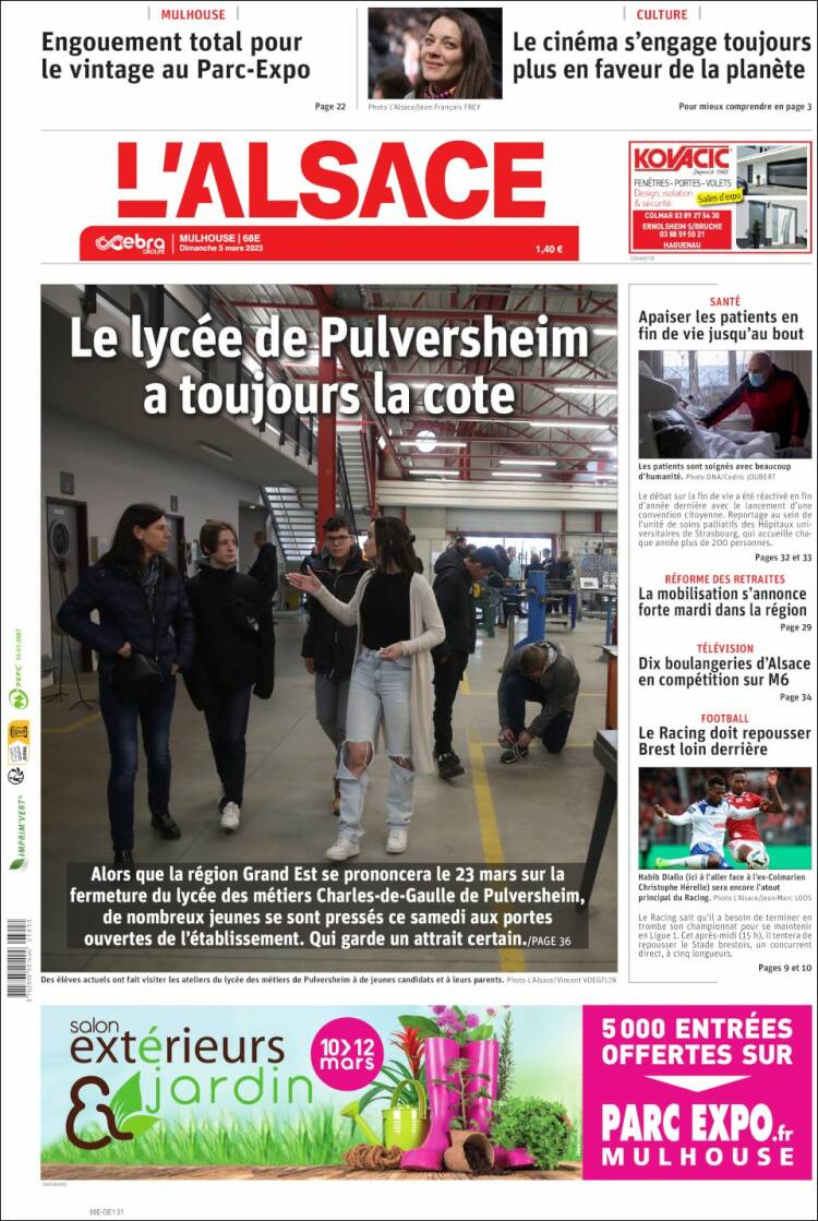 Portada de Journal L'Alsace (France)