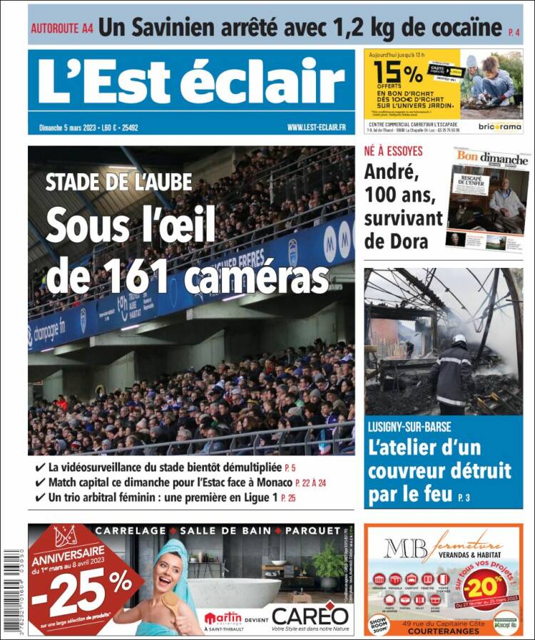 Portada de L'Est Eclair (France)