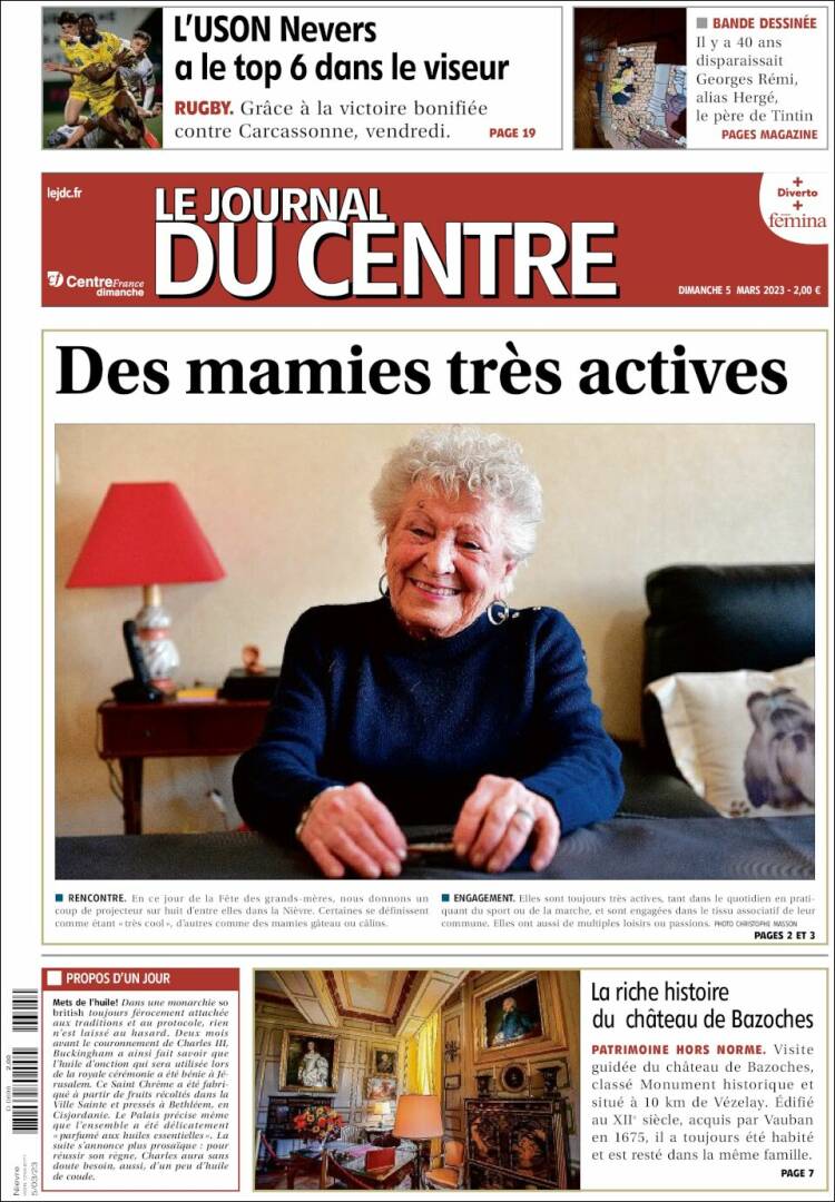 Portada de Le Journal du Centre (France)