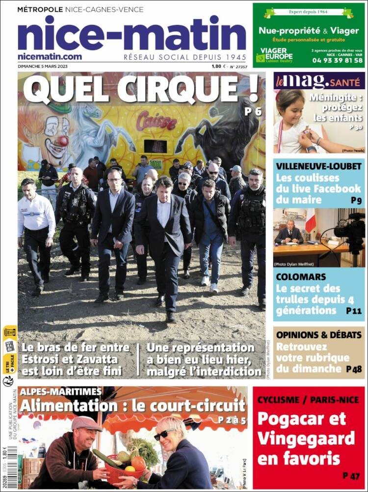 Portada de Nice-Matin (France)