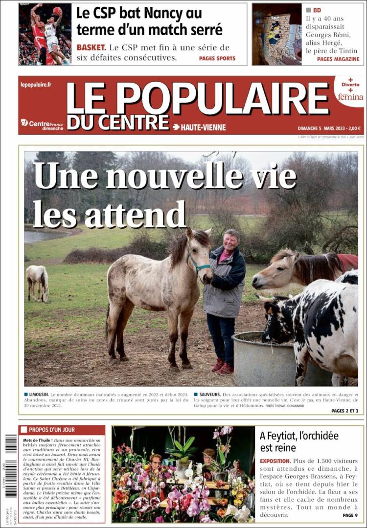 Portada de Le Populaire du Centre (France)